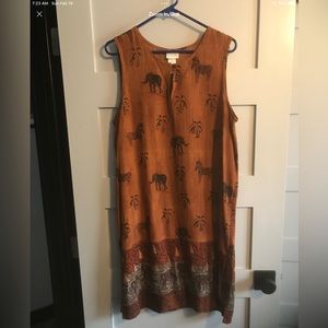 Elephant Print Dress, Size M.